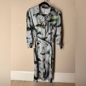 Zara Multicolor Printed Dress